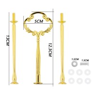 Epoksi Kek Standı Kulp Oymalı Model Gold M003