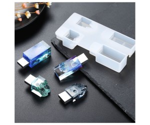 Epoksi Usb Silikon Kalıbı 4 lü Model Epoksi Usb Silikon Kalıbı 4 lü Model