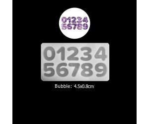 Epoksi Bubble Rakam Silikon Kalıbı EM223 Epoksi Bubble Rakam Silikon Kalıbı EM223