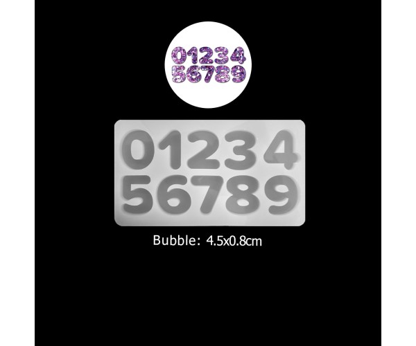 Epoksi Bubble Rakam Silikon Kalıbı EM223
