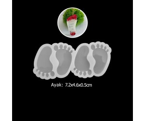 Epoksi Çoklu Bebek Ayak İzi Silikon Kalıbı EM225 Epoksi Çoklu Bebek Ayak İzi Silikon Kalıbı EM225