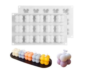 Bubble Mum Silikon Kalıbı 3D Mini Çoklu Bubble Kalıbı Bakeware 15 li