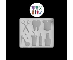 Epoksi Çoklu Anahtarlık Silikon Kalıbı EM242