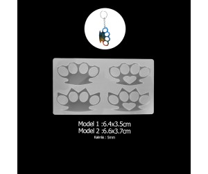Epoksi Çoklu Muşta Anahtarlık Silikon Kalıbı EM250
