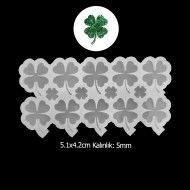 Epoksi Çoklu Yonca Anahtarlık Silikon Kalıbı EM240