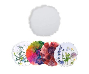 Epoksi Dalgalı Bardak Altı Silikon Kalıbı GT9066