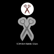 Epoksi Kalpli Makas Anahtarlık Silikon Kalıbı EM247