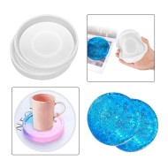 Epoksi Bardak Altlığı Kanallı Silikon Kalıbı 10cm GT9368