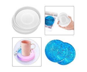 Epoksi Bardak Altlığı Kanallı Silikon Kalıbı 10cm GT9368