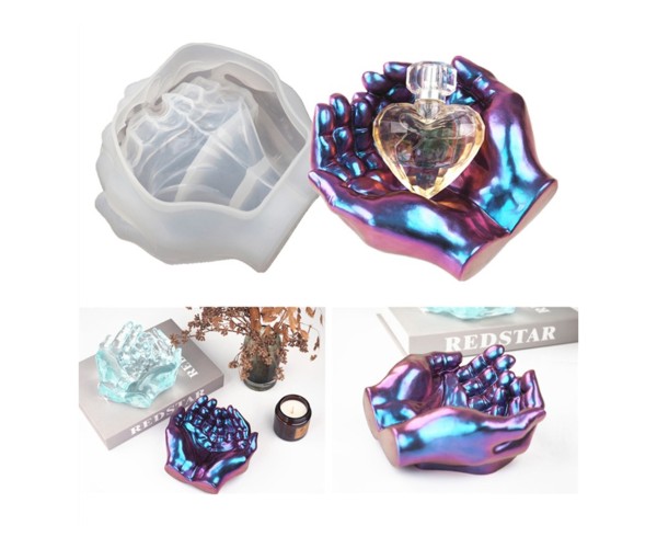 Epoksi Çift El Dekorasyon Masa Süsü Silikon Kalıbı