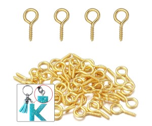 Epoksi Kolye Çivisi Takı Çivisi Kolye Vidası Epoksi Anahtarlık Çivisi Gold 100 Adet