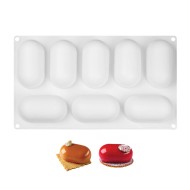 Kek Çikolata Pişirme Yastık Euro Tatlısı Ekler Çikolata Truffle Silikon Kalıbı 8 li GT101