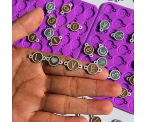 Epoksi Bileklik Kolye Tespih Harf Pulu Kalıbı GT-9435 Epoksi Bileklik Kolye Tespih Harf Pulu Kalıbı GT-9435