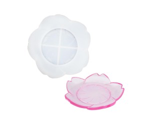 Epoksi Çiçek Çerezlik ve Bardak Altlığı Silikon Kalıbı