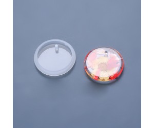 Epoksi Kenarı Bombeli Tekli Yuvarlak Kolye Kalıbı Epoksi Kenarı Bombeli Tekli Yuvarlak Kolye Kalıbı