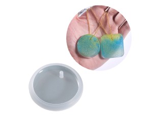 Epoksi Kenarı Bombeli Tekli Yuvarlak Kolye Kalıbı