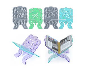 Epoksi Silikon İkili Rahle Kalıbı Kitap Standı (2 Parça)