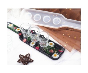 Epoksi Şarap Kadeh Bardağı Altlığı Kalıbı