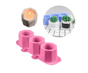 Epoksi Silikon Çoklu Sekizgen Saksı ve Mumluk Kalemlik Kalıbı