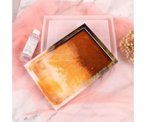 Epoksi Dikdörtgen Tabak Sunumluk Silikon Kalıbı Epoksi Dikdörtgen Tabak Sunumluk Silikon Kalıbı