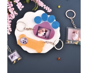 Epoksi Silikon Hayvan Pati Fotoğraf Çerçevesi Anahtarlık Kalıbı Epoksi Silikon Hayvan Pati Fotoğraf Çerçevesi Anahtarlık Kalıbı