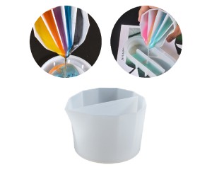 Epoksi Silikon İki Bölmeli Boya Karıştırma ve Döküm Kabı