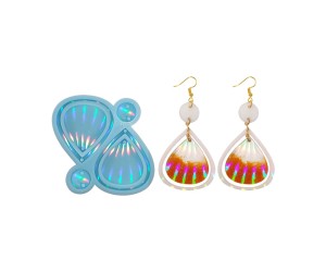 Epoksi Silikon İkili Hologramlı Damla Takı ve Anahtarlık Kalıbı