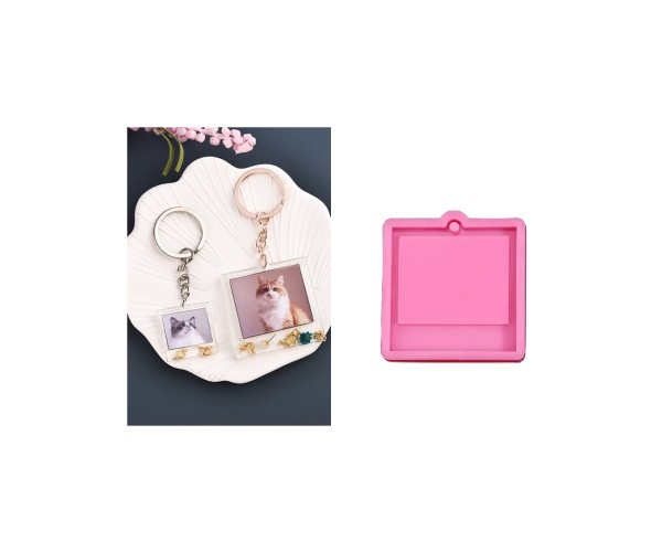 Epoksi Silikon Küçük Kare Fotoğraf Çerçevesi ve Anahtarlık Kalıbı