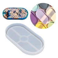 Epoksi Beton Oval Tabak Sunumluk Silikon Kalıbı