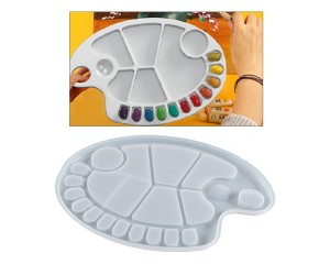 Epoksi Büyük Resim Boya Paleti Silikon Kalıbı