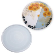 Epoksi Büyük Yuvarlak Bombeli Tepsi ve Sunumluk Silikon Kalıbı