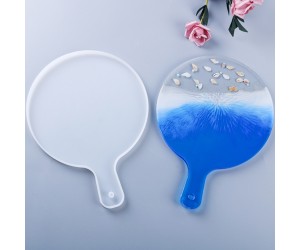 Epoksi Büyük Yuvarlak Ekmek Tahtası ve Sunumluk Tabak Silikon Kalıbı