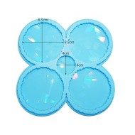 Epoksi Çoklu Hologram Magnet Bardak Altlığı Silikon Kalıbı GT-9493