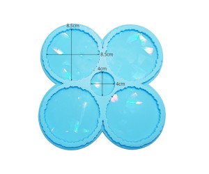 Epoksi Çoklu Hologram Magnet Bardak Altlığı Silikon Kalıbı GT-9493