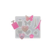 Epoksi Çoklu Kelebek Eyfel Kalp Takı Silikon Kalıbı