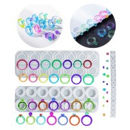 Epoksi Çoklu Yeni Yüzük Taşlı Silikon Kalıbı - 2 Parça