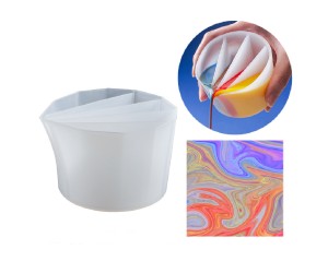 Epoksi Karışık Renk Karıştırma Döküm Kabı 5 Bölüm Silikon Kalıbı GT-9382