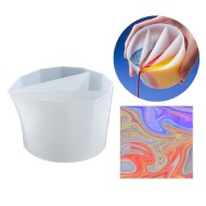 Epoksi Karışık Renk Karıştırma Döküm Kabı 3 Bölüm Silikon Kalıbı GT-9381