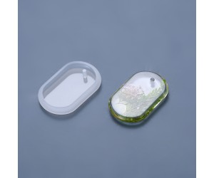 Epoksi Kenarı Bombeli Tekli Oval Künye Kolye Kalıbı Epoksi Kenarı Bombeli Tekli Oval Künye Kolye Kalıbı