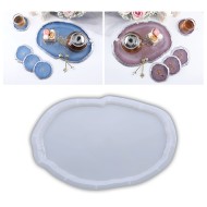 Epoksi Büyük Kristal Köşeli Tepsi Kalıbı - 36.3x26.8x1.15cm