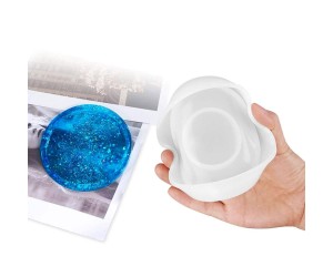 Epoksi Küçük Bardak Altlığı Kanallı Silikon Kalıbı 8.5cm