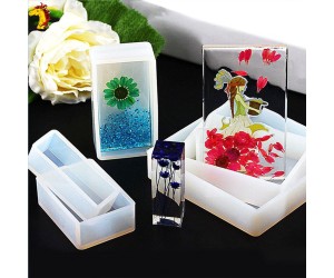 Epoksi Sabun Dikdörtgen Obje Silikon Kalıbı GT-9412