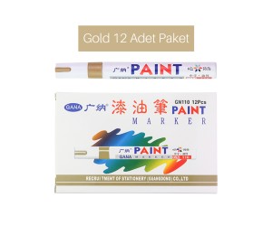Epoksi Varak Kalem Paint Marker Gold 12 li Paket