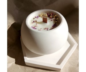 Epoksi Yuvarlak Beton Saksı ve Mumluk Silikon Kalıbı 5.3cmx7.7cm