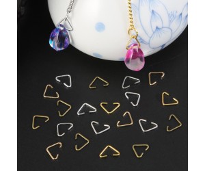 Epoksi Üçgen Anahtarlık Halkası Takı Üçgen Bağlantı Aparatı Gümüş - 100 Adet Epoksi Üçgen Anahtarlık Halkası Takı Üçgen Bağlantı Aparatı Gümüş - 100 Adet