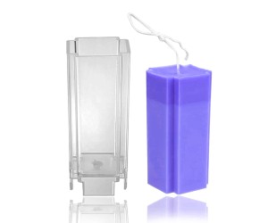 Poli Karbon Mum Kalıbı Mika Mum Kalıbı Köşeli Kare 10cmx4.5cm GT-6242