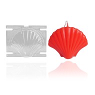 Poli Karbon Mum Kalıbı Mika Mum Kalıbı Seashell Büyük Boy 10cmx8cm GT-6224