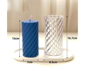 Poli Karbon Mum Kalıbı Mika Mum Kalıbı Burgulu Büyük Boy 15cmx7cm GT-6236 Poli Karbon Mum Kalıbı Mika Mum Kalıbı Burgulu Büyük Boy 15cmx7cm GT-6236