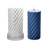 Poli Karbon Mum Kalıbı Mika Mum Kalıbı Burgulu Büyük Boy 15cmx7cm GT-6236