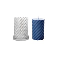 Poli Karbon Mum Kalıbı Mika Mum Kalıbı Burgulu Mini Boy 7.5cmx5cm GT-6232